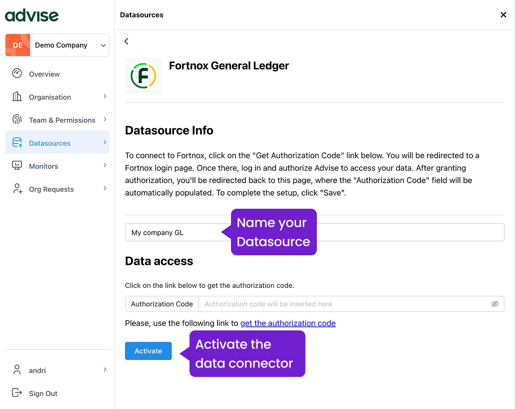 activateDataconnetor2